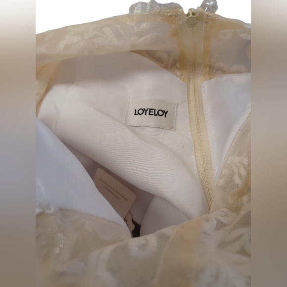 Chong Xiao NWT Mermaid Sweetheart Lined Lacey White Wedding Gown Size XL - Picture 13 of 14